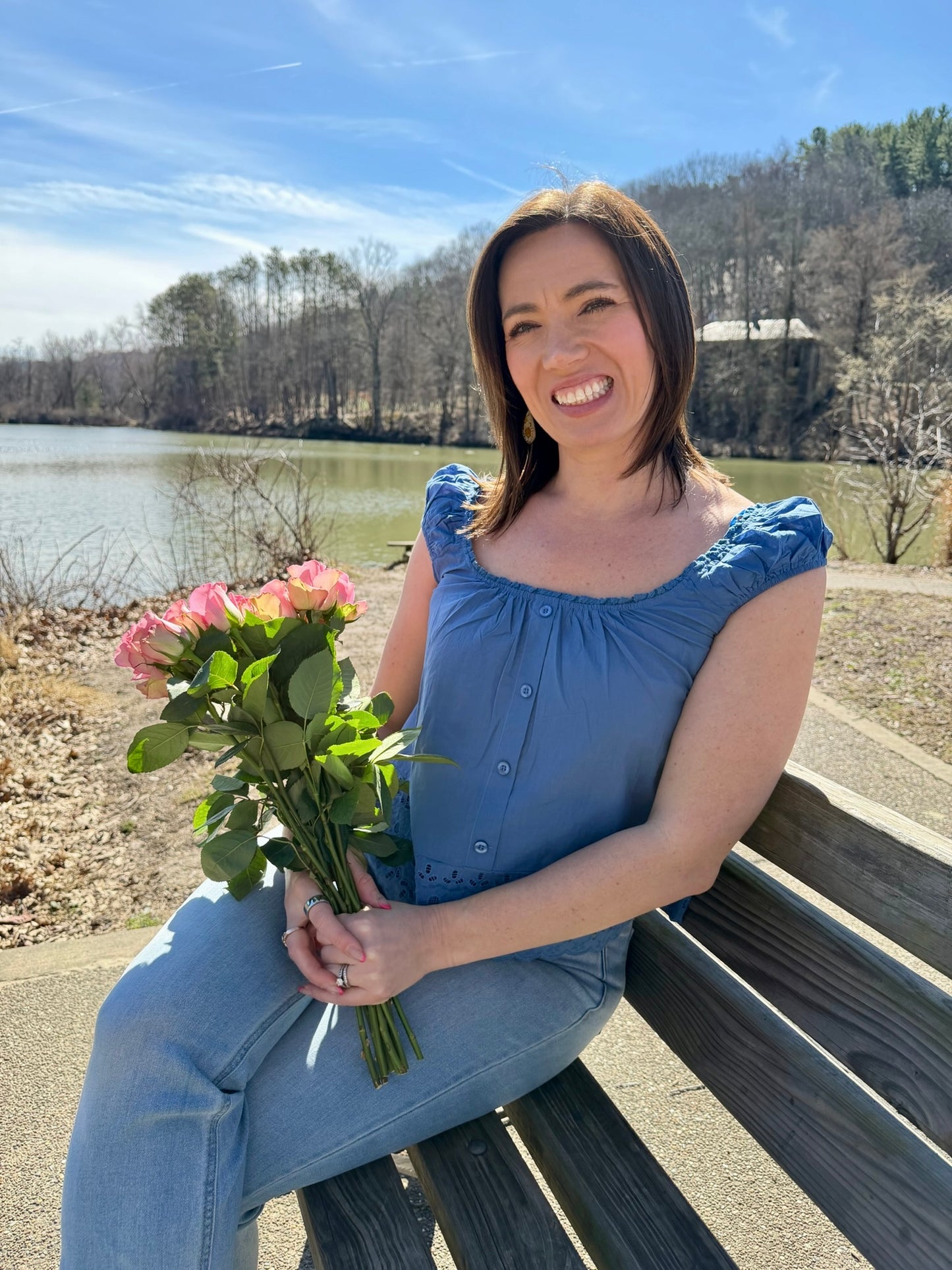 Bluebell Breeze Eyelet Top (S-L)