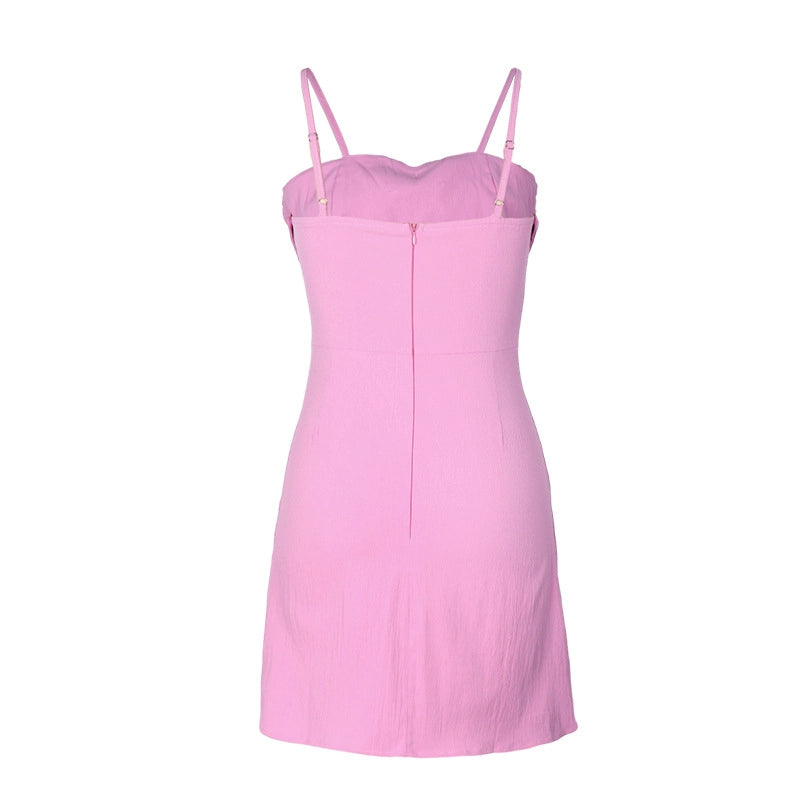 Pretty in Pink Bow Mini Dress (S-XL)