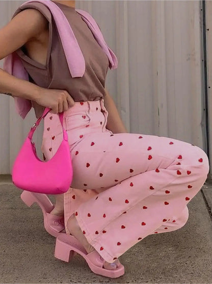 Heartbreaker Pink Straight Leg Pants (S-2X)