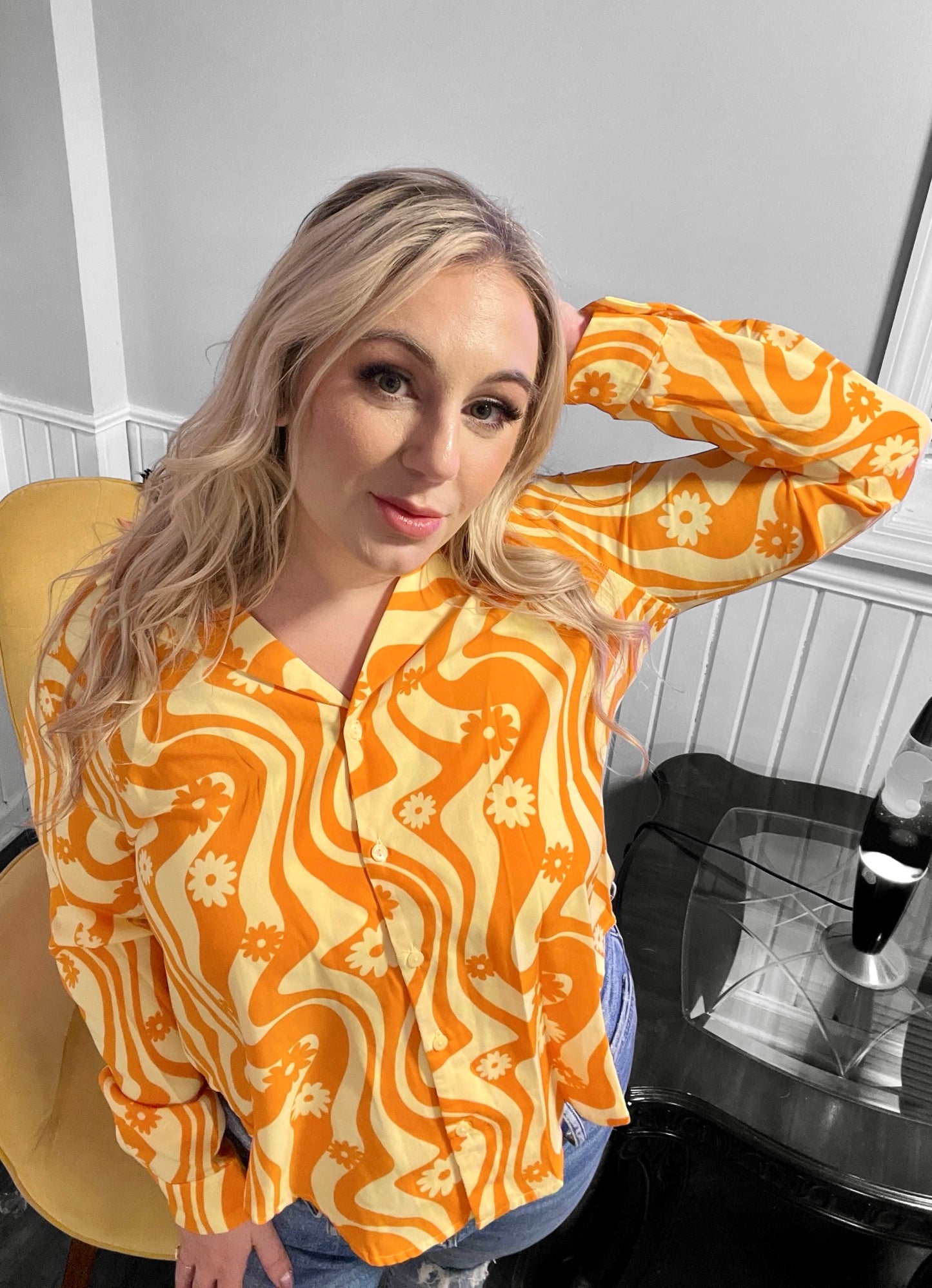 Sunshine State of Mind Button Up Blouse (S-L)