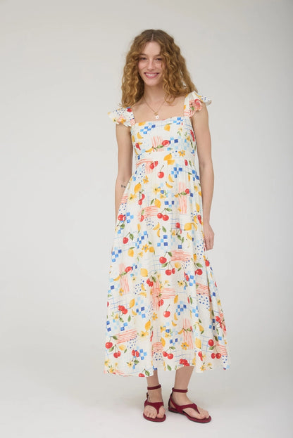 Fruit Stand Midi Dress (S-3X)