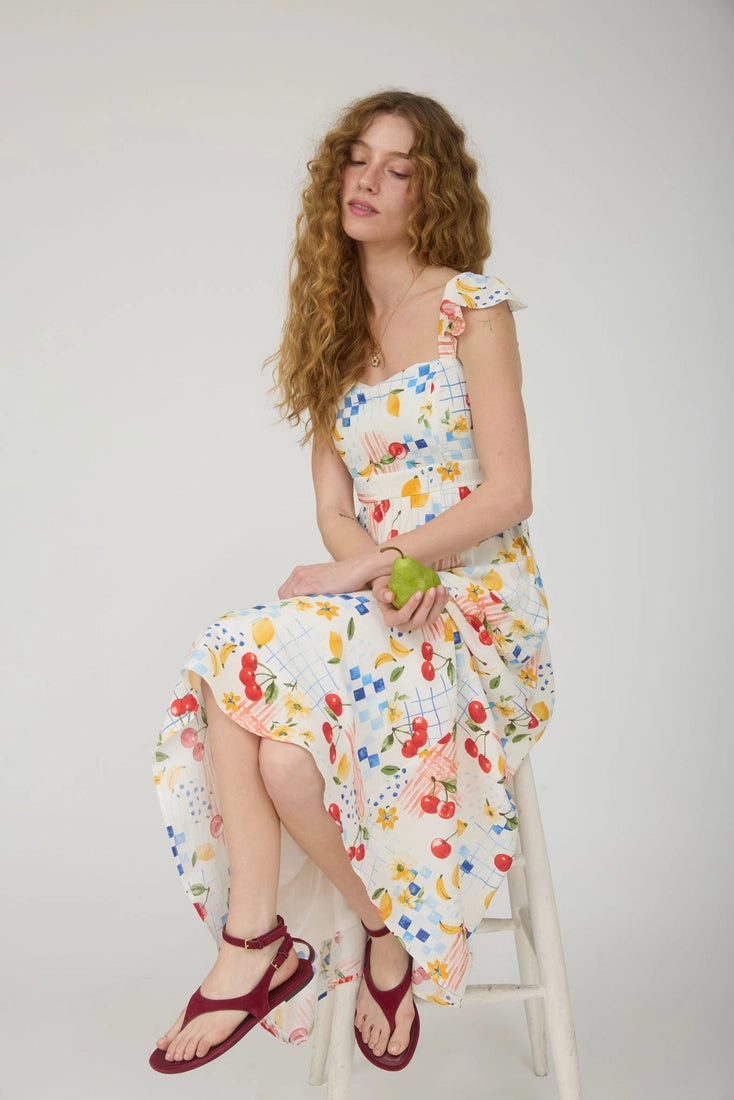 Fruit Stand Midi Dress (S-3X)