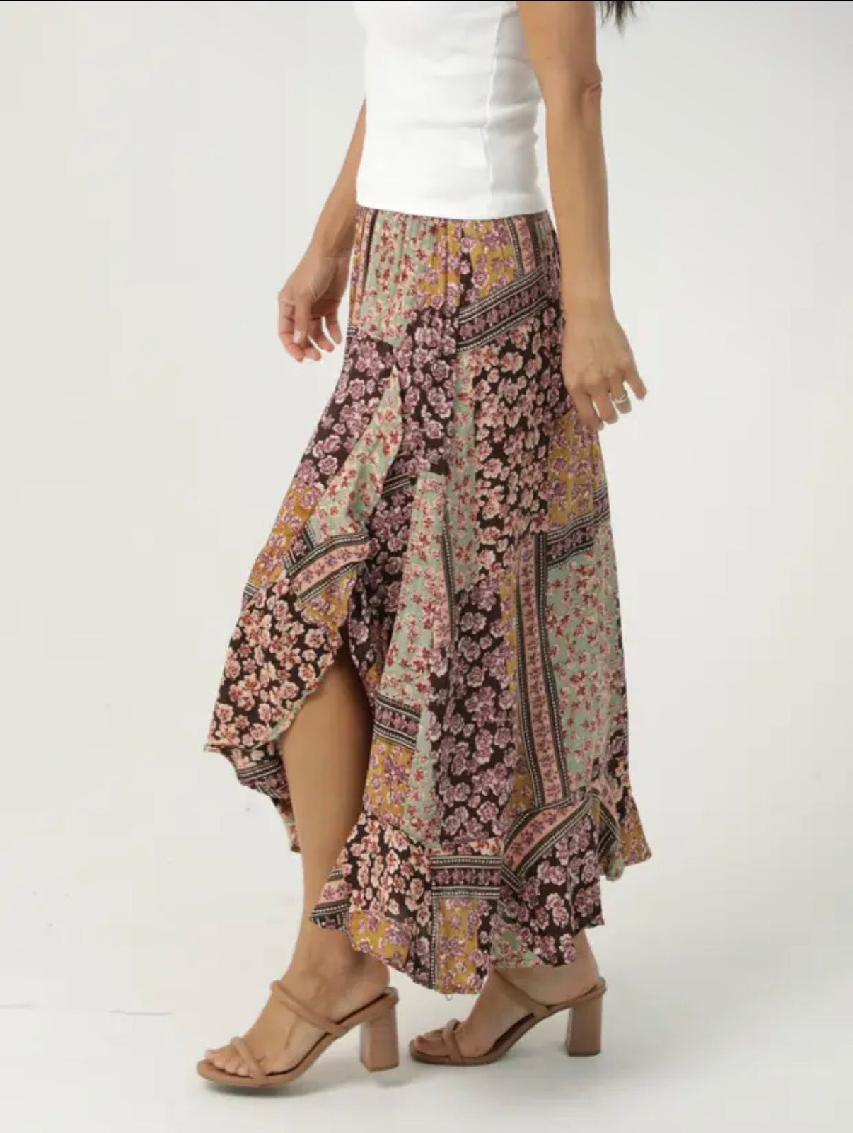 Autumn Wanderer Midi Skirt (S-XL)