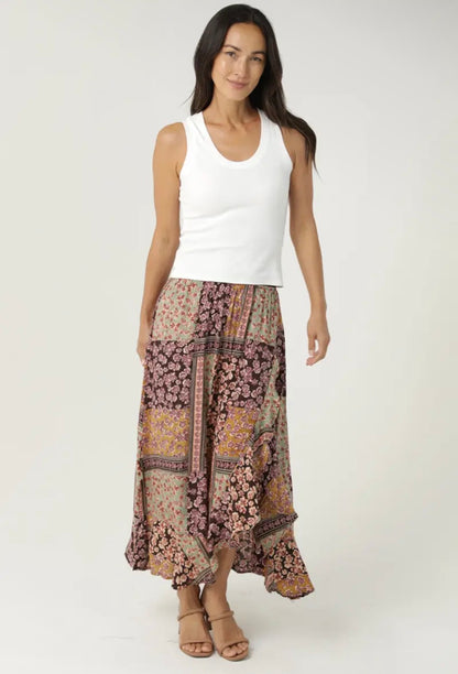 Autumn Wanderer Midi Skirt (S-XL)