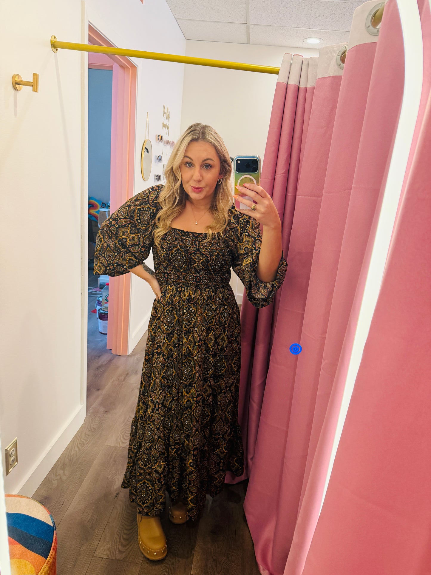 Vintage Soul Paisley Maxi Dress (S-L)