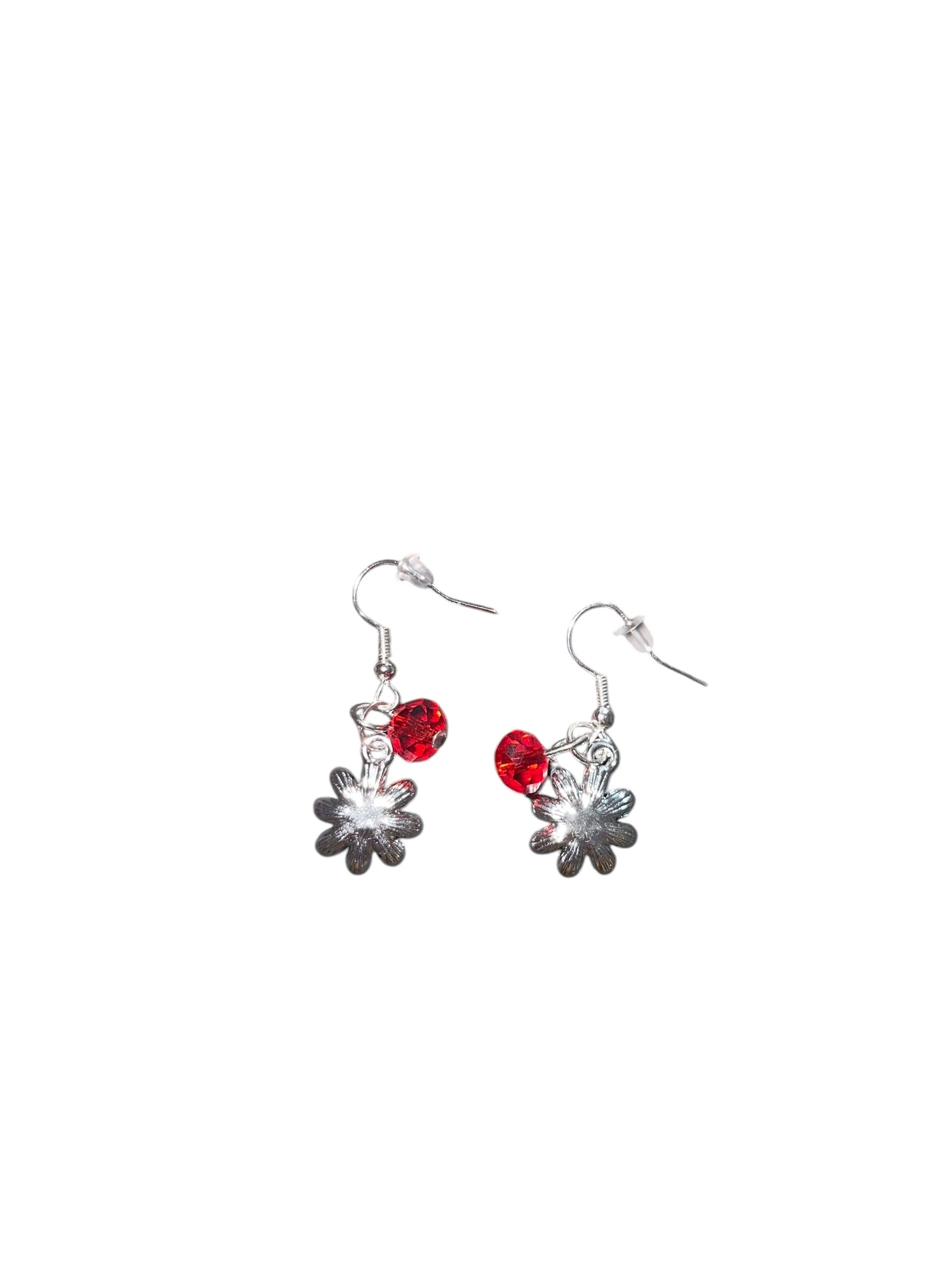 Hazy Daisy Christmas Green Dangle Earrings