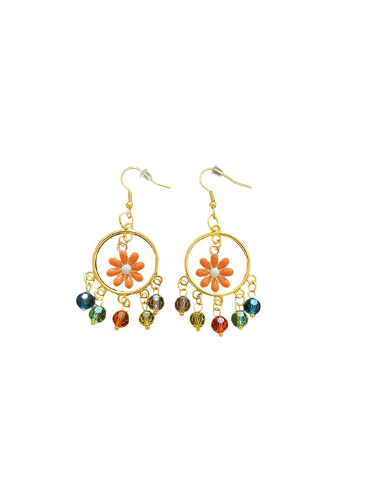 Hazy Daisy Rainbow Bloom Earrings