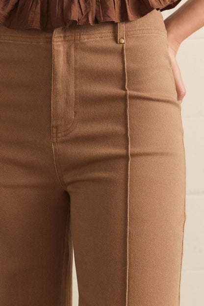 Mocha Throwback Seamed Jeans (S-L)