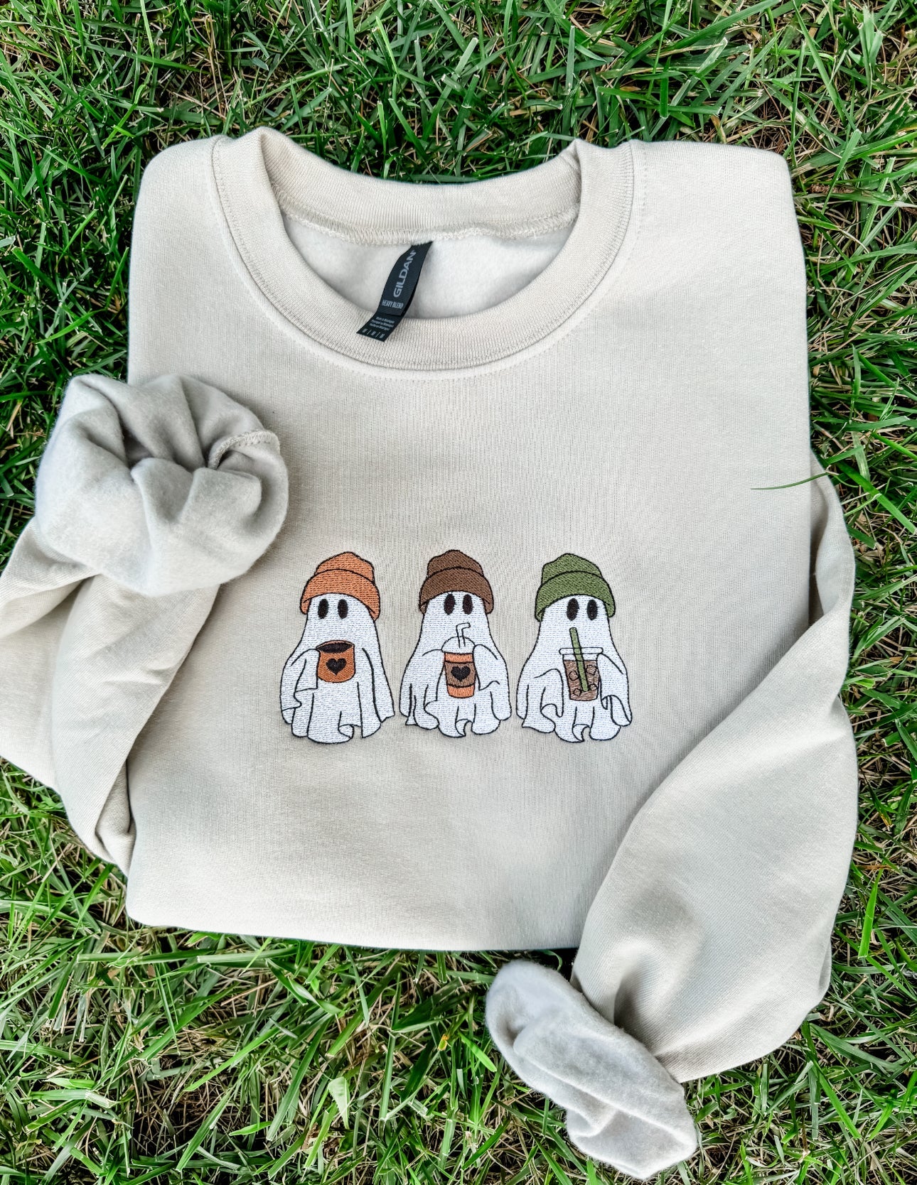 Spooky Sips Embroidered Sweatshirt (S-3X)