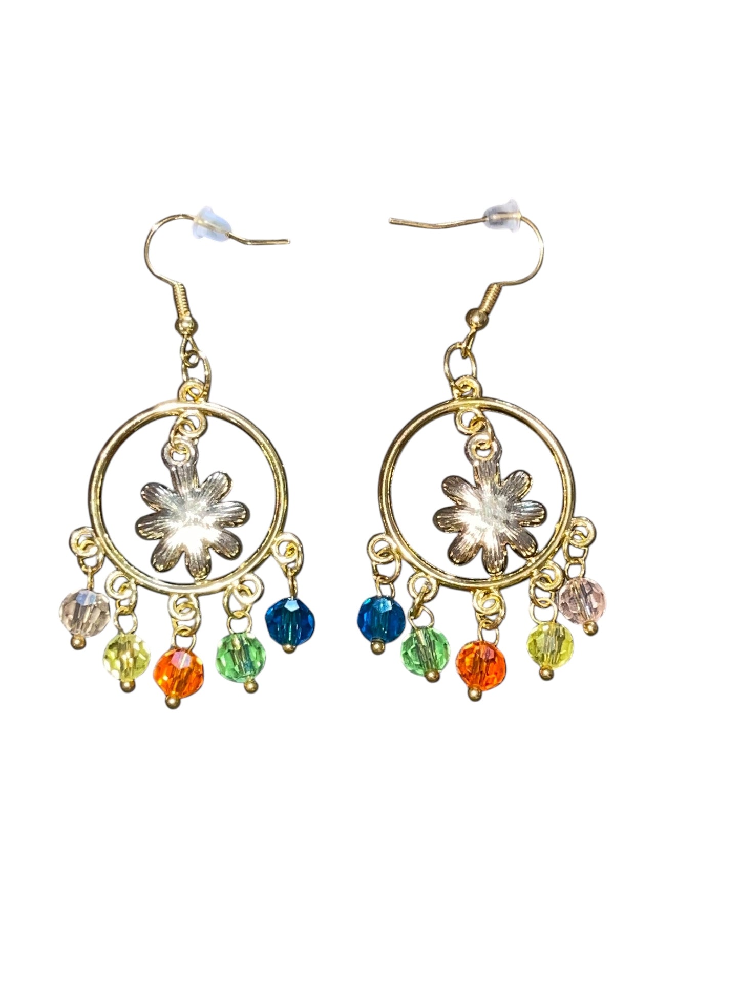 Hazy Daisy Rainbow Bloom Earrings