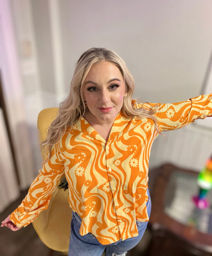 Sunshine State of Mind Button Up Blouse (S-L)