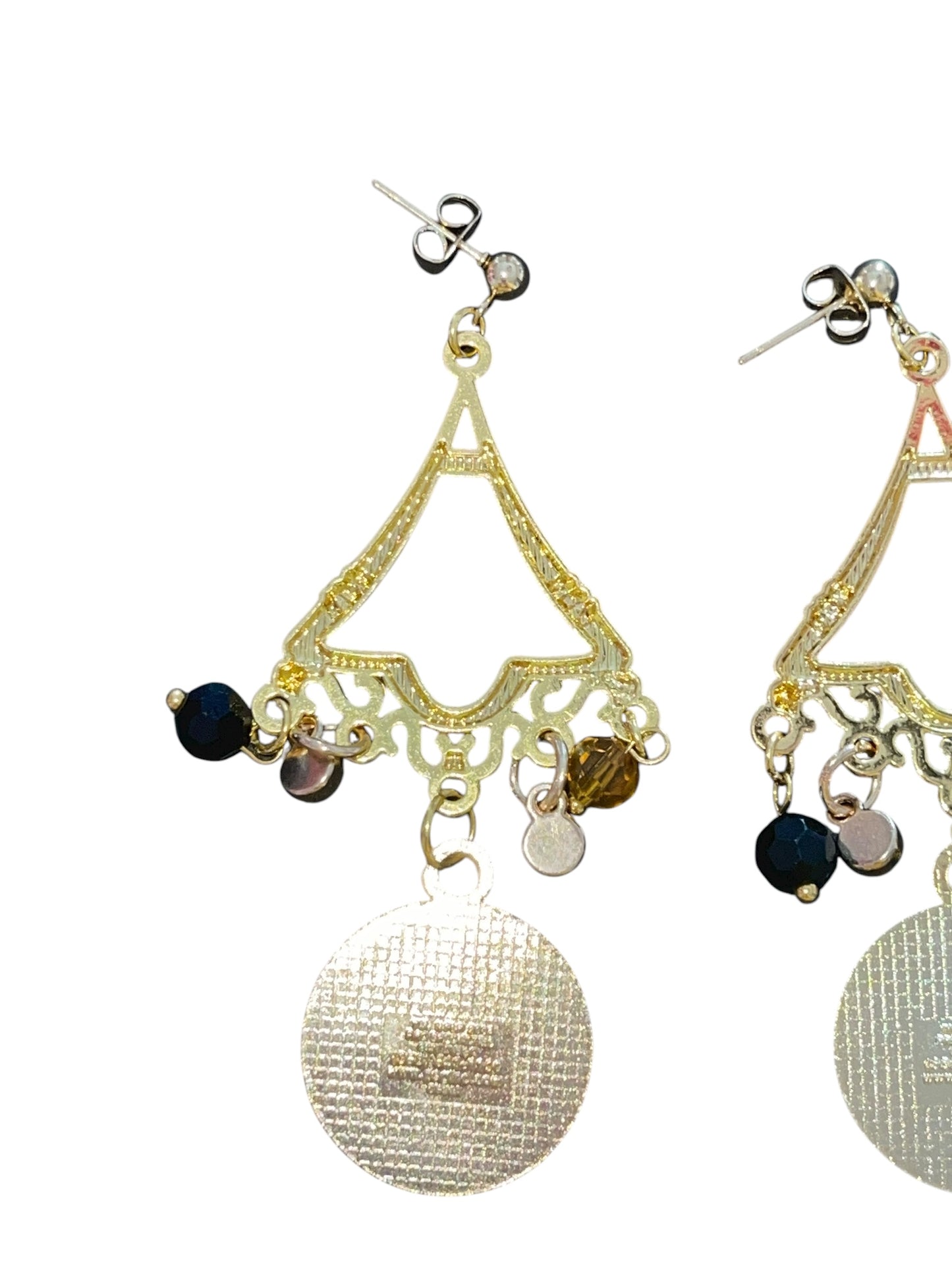 Golden Triangle Sparkle Earrings