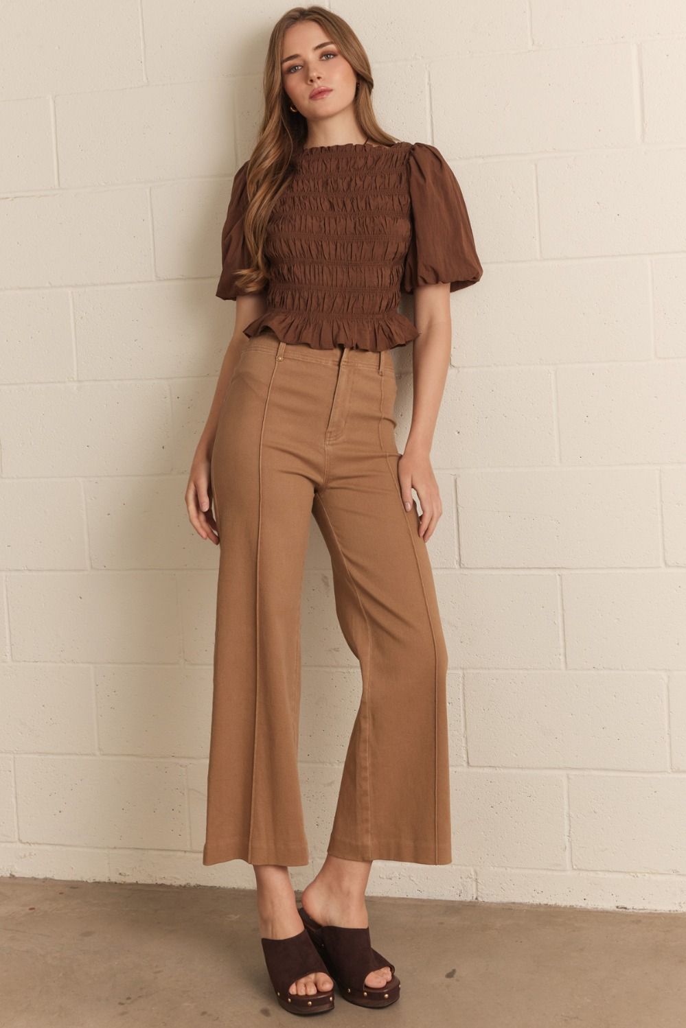 Mocha Throwback Seamed Jeans (S-L)