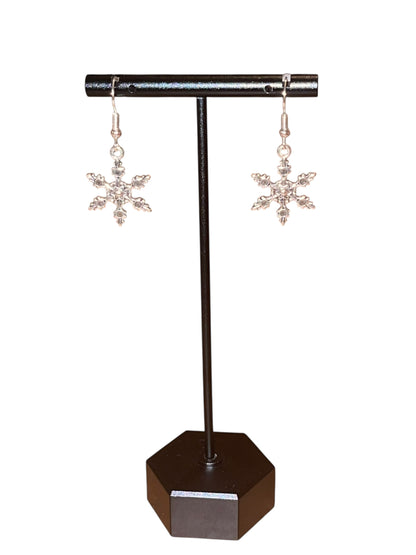 Detailed Silver Snowflake Earrings