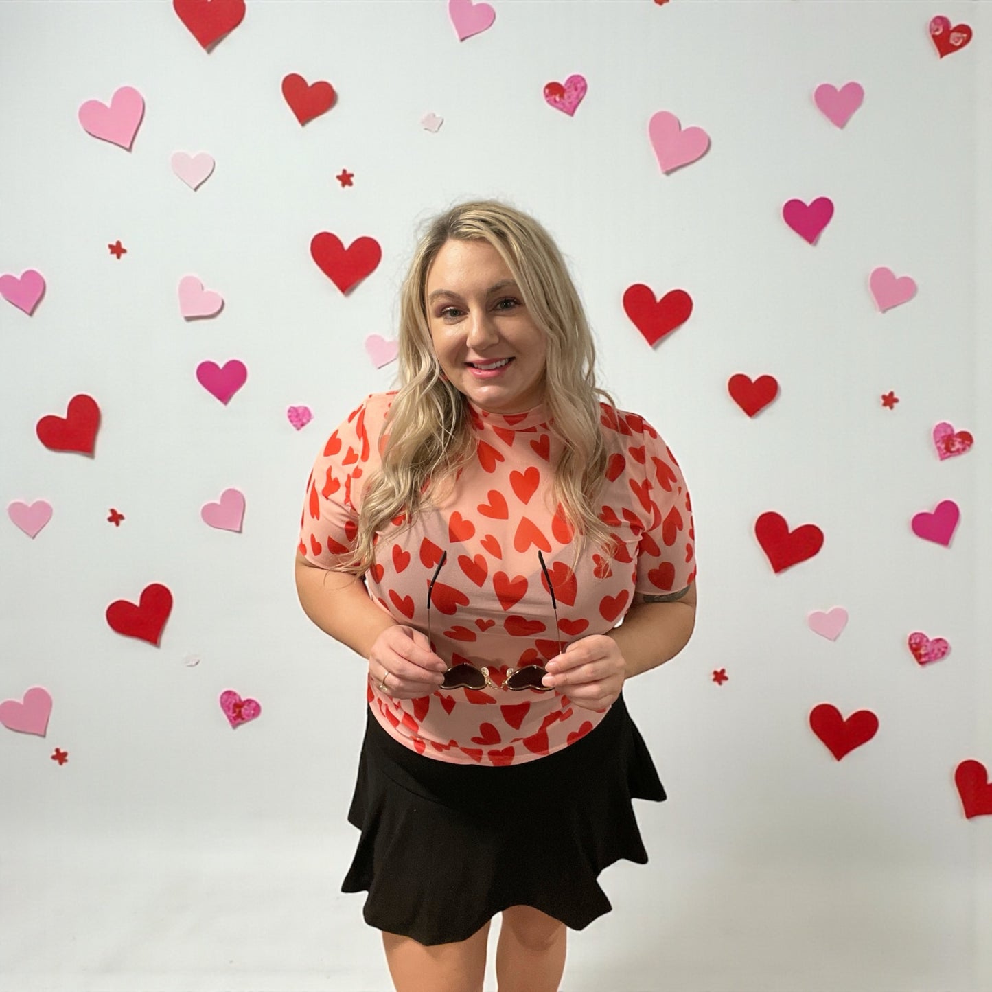 Love All Over Mesh Top (S-3X)