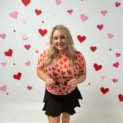 Love All Over Mesh Top (S-3X)