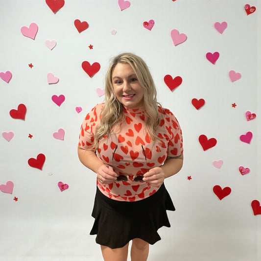 Love All Over Mesh Top (S-3X)