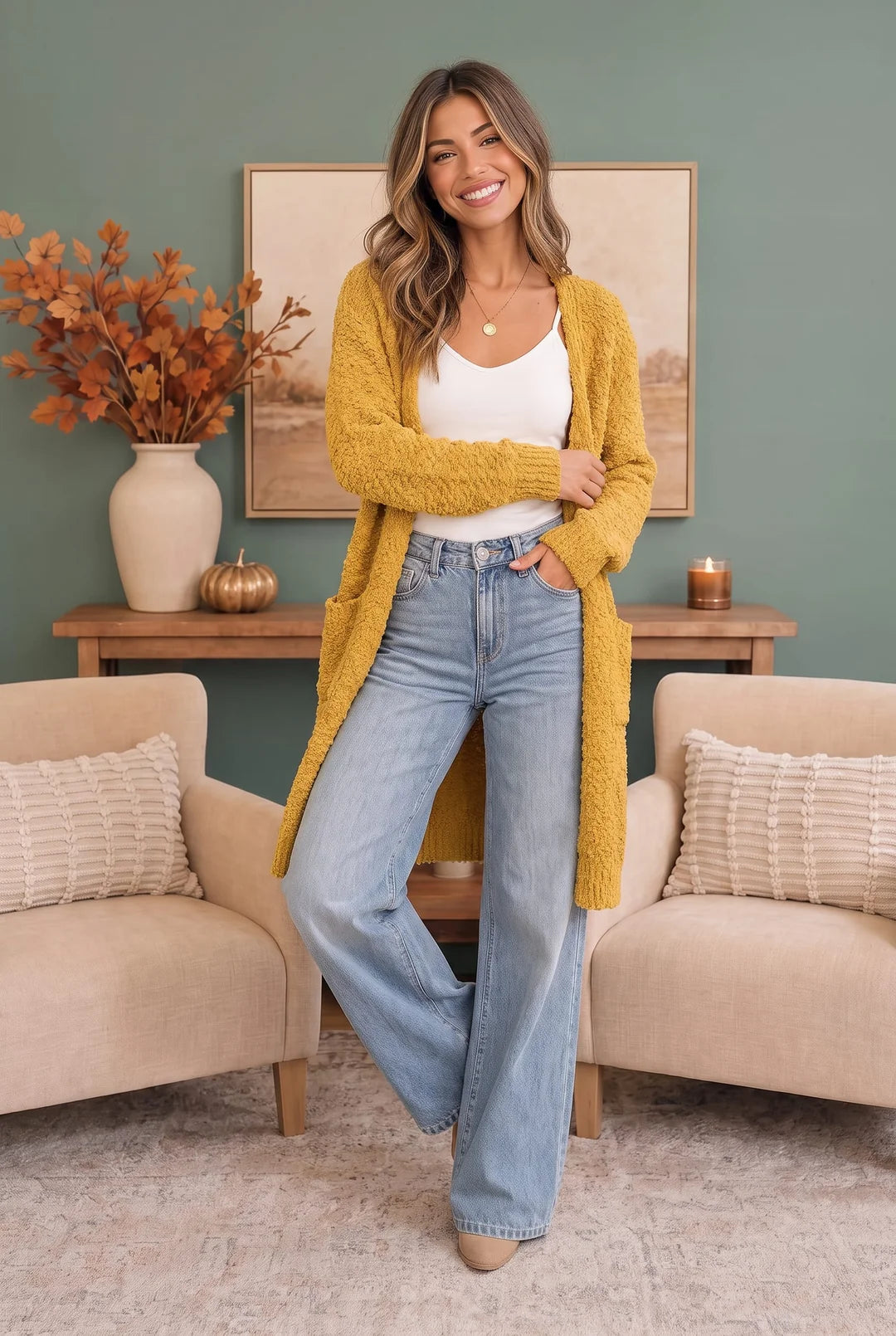 September Sun Longline Cardigan (S-L)
