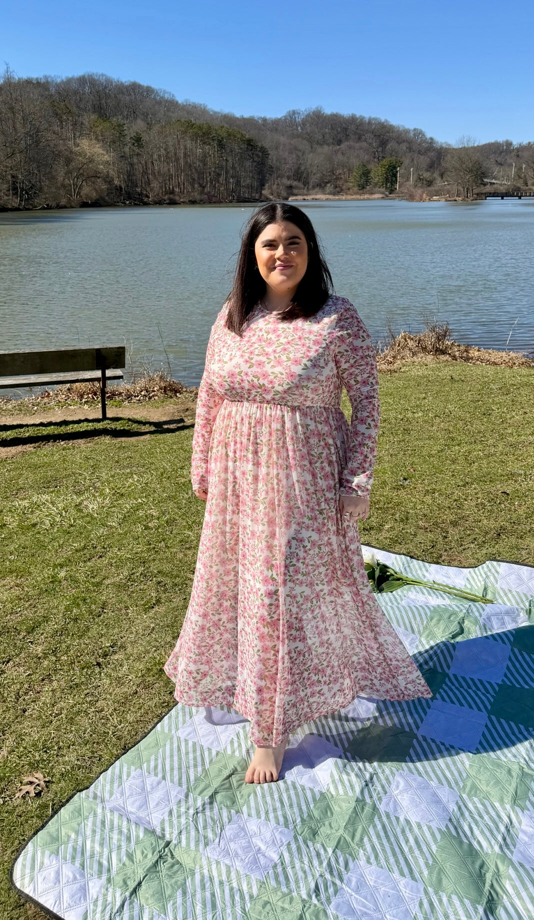 Garden Romance Mesh Maxi Dress (1X-3X)