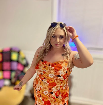 Retro Romance Satin Slip Dress (S-L)