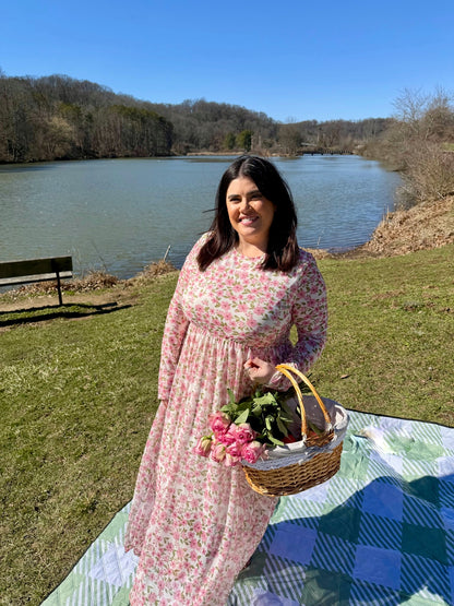 Garden Romance Mesh Maxi Dress (1X-3X)