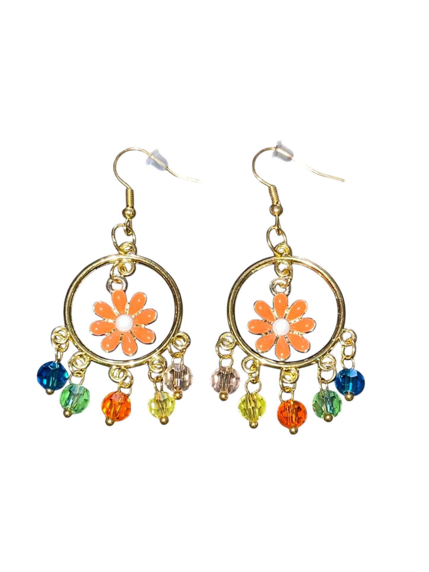Hazy Daisy Rainbow Bloom Earrings