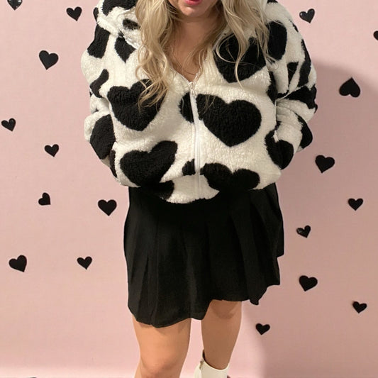 Classic Curvy Black Crush Pleated Skort (1X-3X)