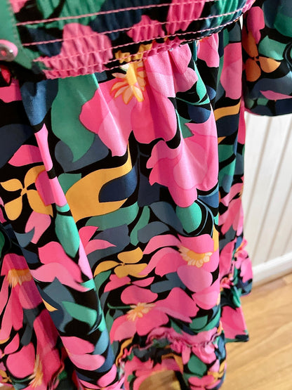 Vivid Bloom Mini Dress (S, L)