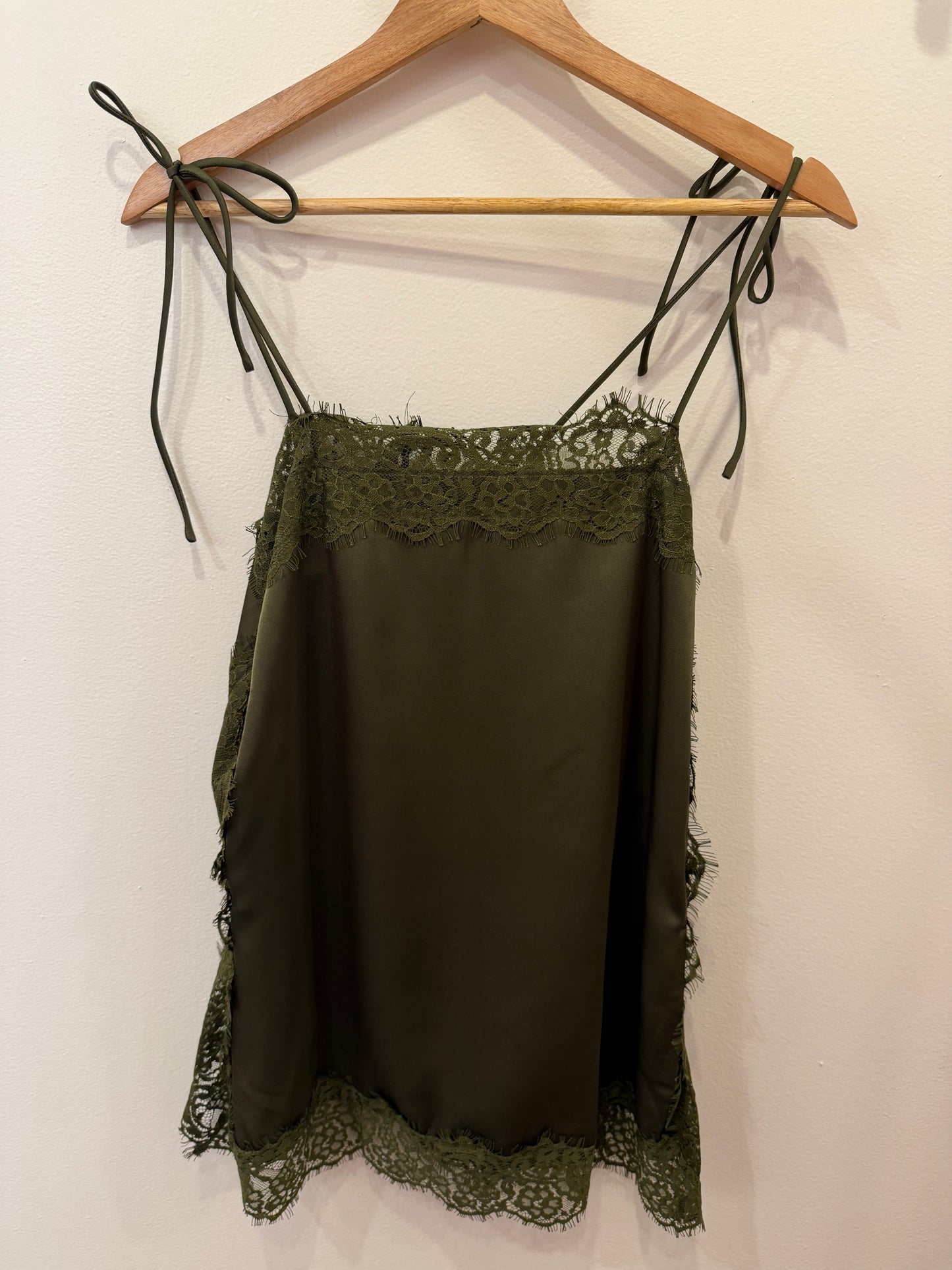 Late Night Olive Lace Cami (S-L)