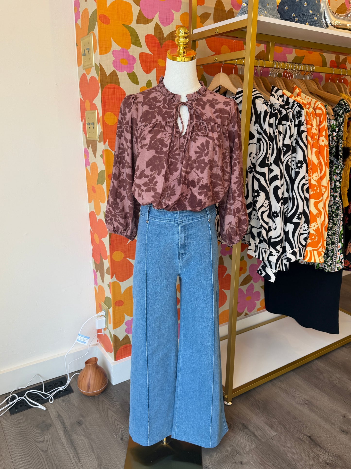 Blue Denim Throwback Seamed Jeans (S-L)