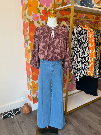 Blue Denim Throwback Seamed Jeans (S-L)