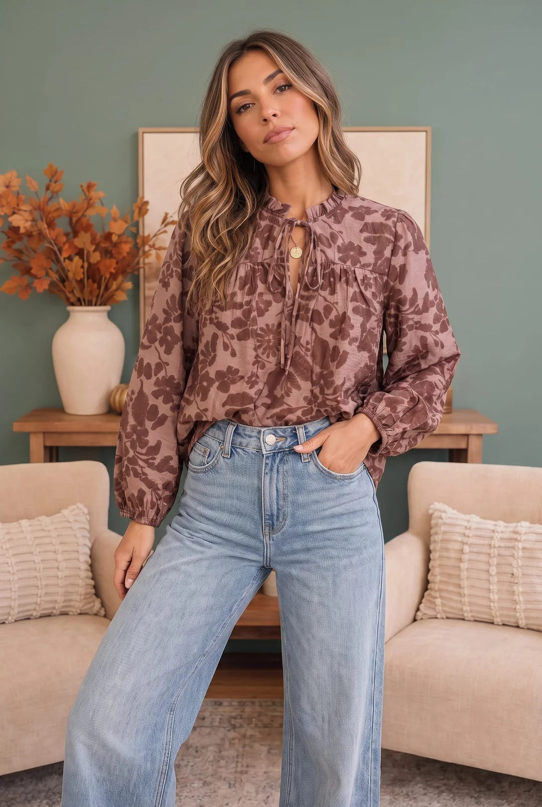 Autumn in Bloom Blouse (S-L)