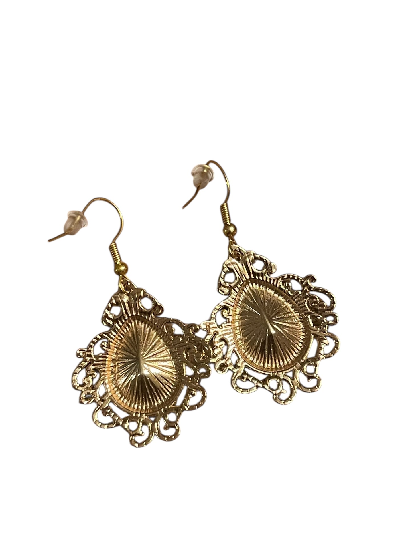 Blue Gem Filigree Earrings