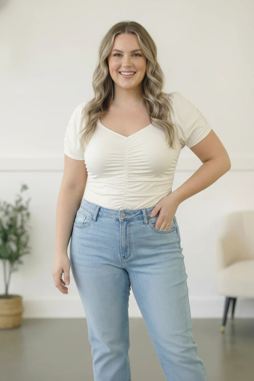 Essential Ruched Bodysuit (1X-3X)