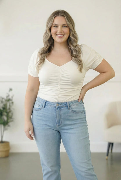 Essential Ruched Bodysuit (1X-3X)