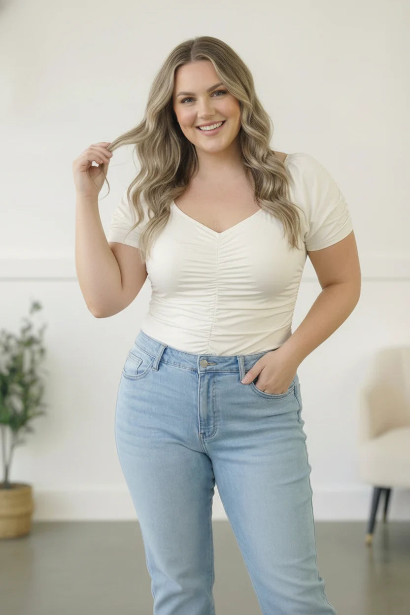 Essential Ruched Bodysuit (1X-3X)