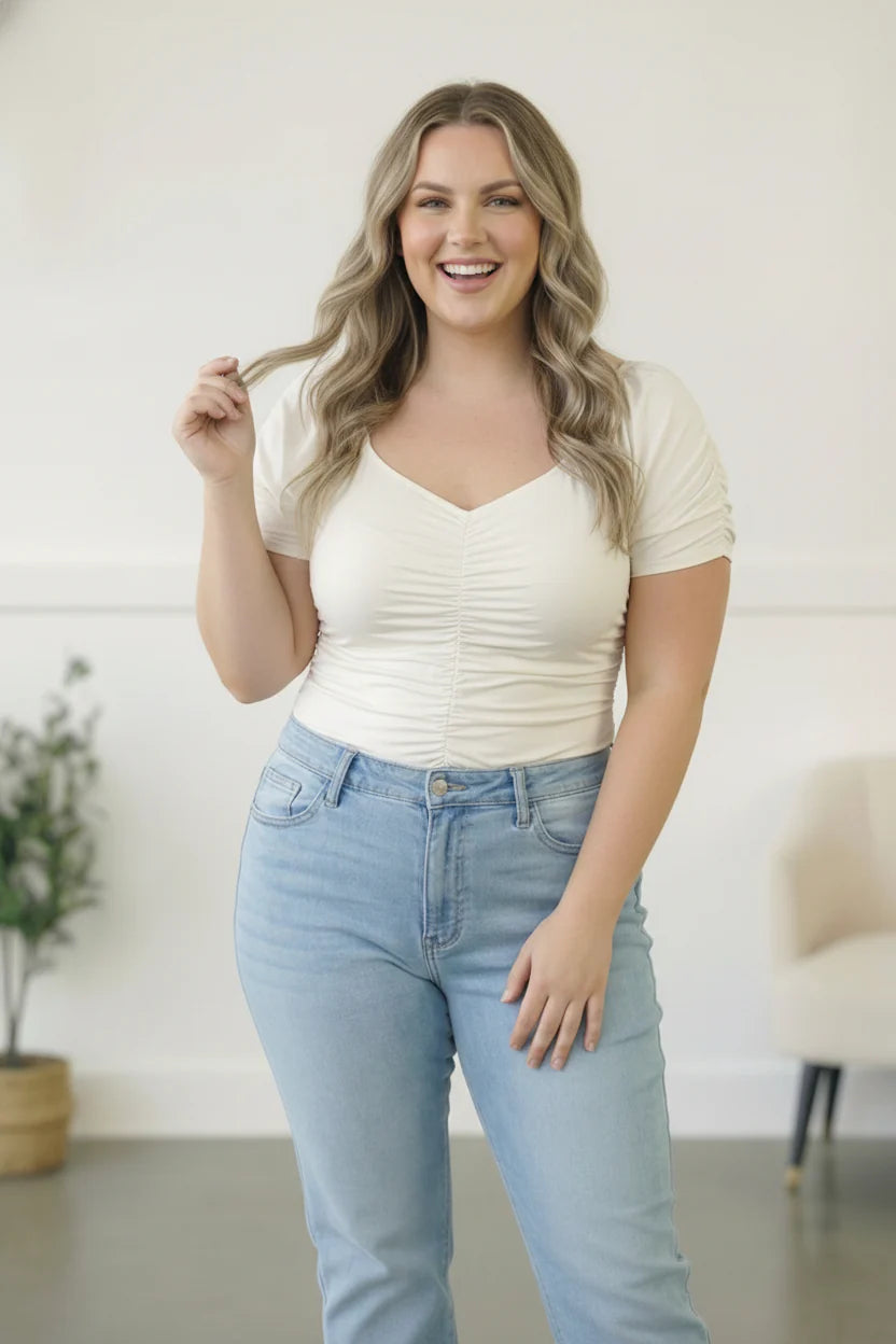 Essential Ruched Bodysuit (1X-3X)