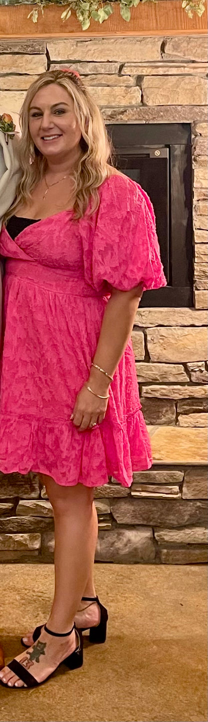 Think Pink Mini Dress (S-L)