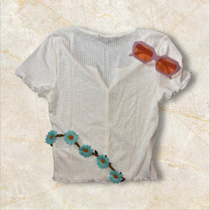 Cream Soda Ribbed Crop Top (S-L)
