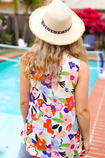 Rainbow Daisy Floral Tank (S-L)
