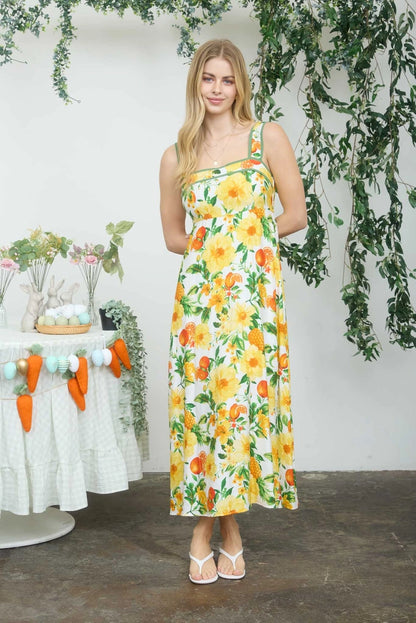 Citrus Grove Dress (S-3X)