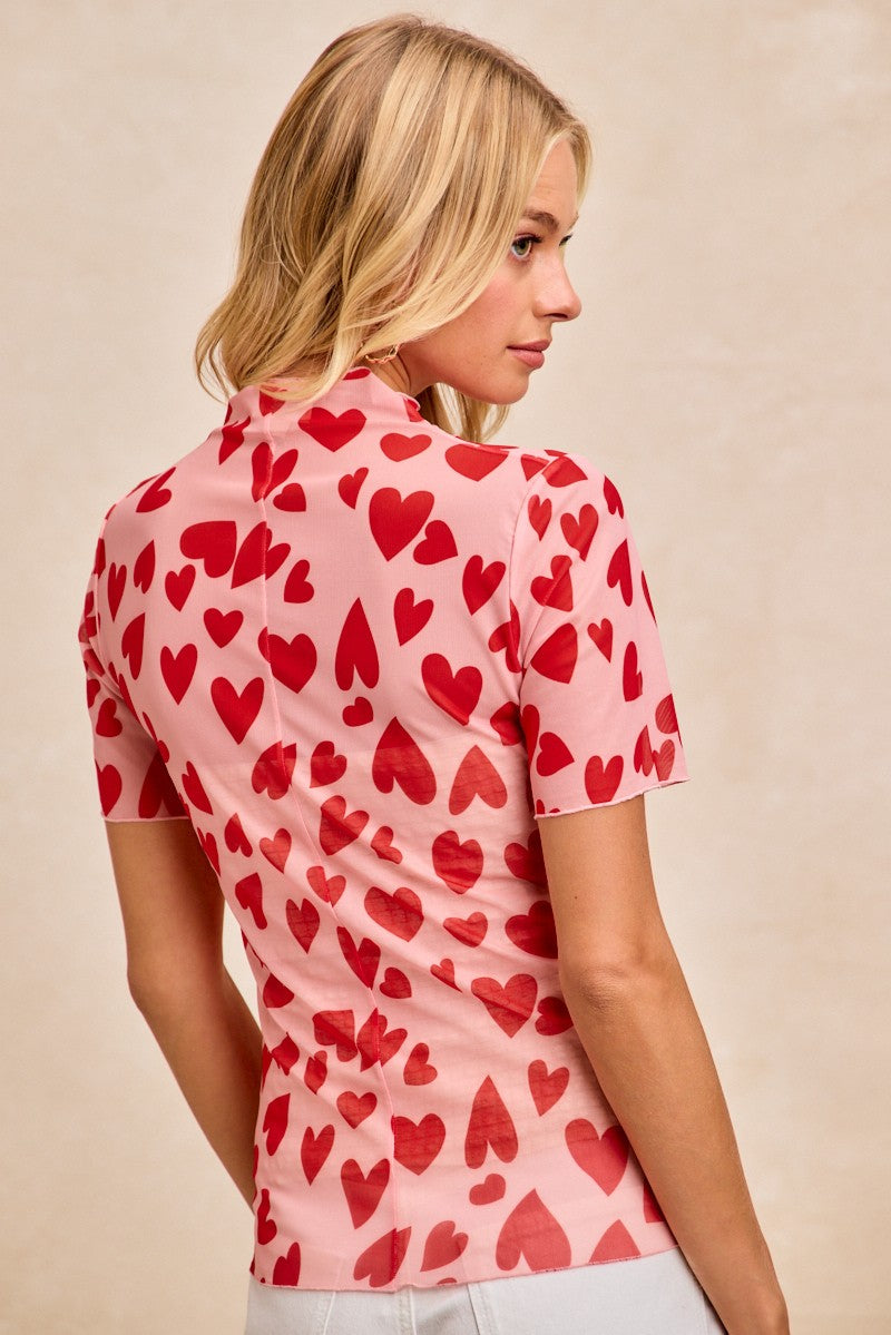 Love All Over Mesh Top (S-3X)