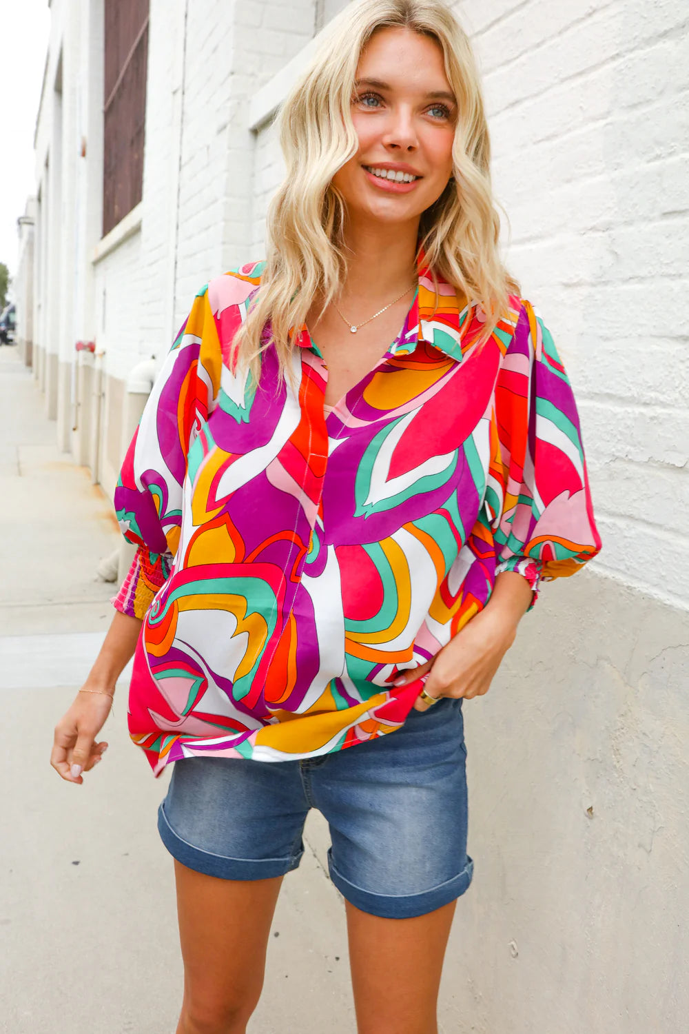 Mood Mixer Abstract Blouse (S-L)