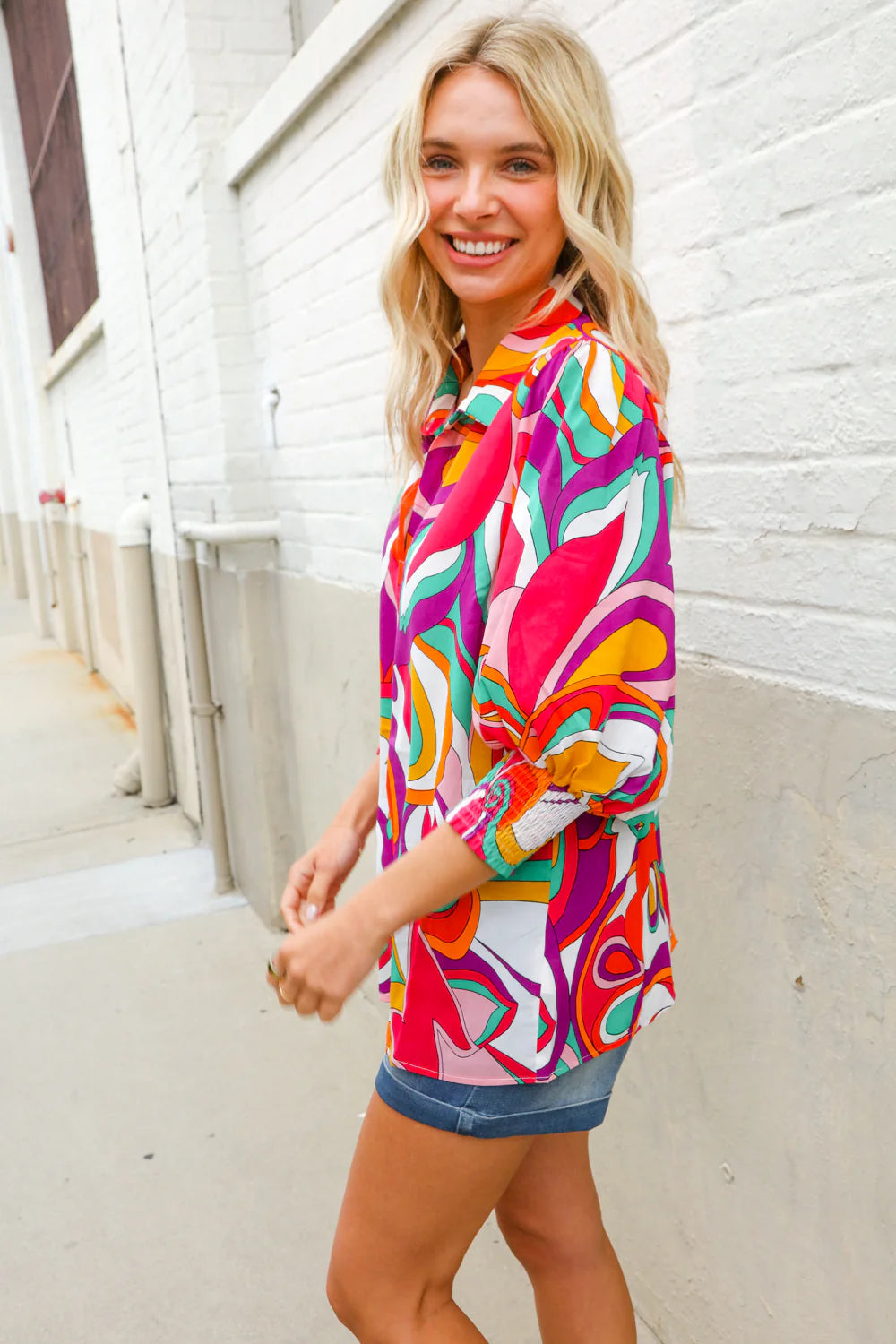 Mood Mixer Abstract Blouse (S-L)