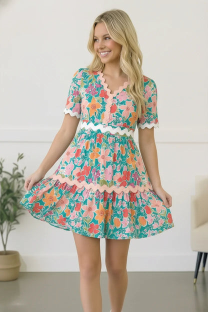 Palm Springs Petals Dress (S-L)