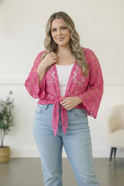 Cotton Candy Crochet Cardigan (S-3X)