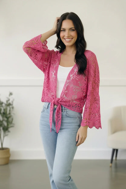 Cotton Candy Crochet Cardigan (S-3X)