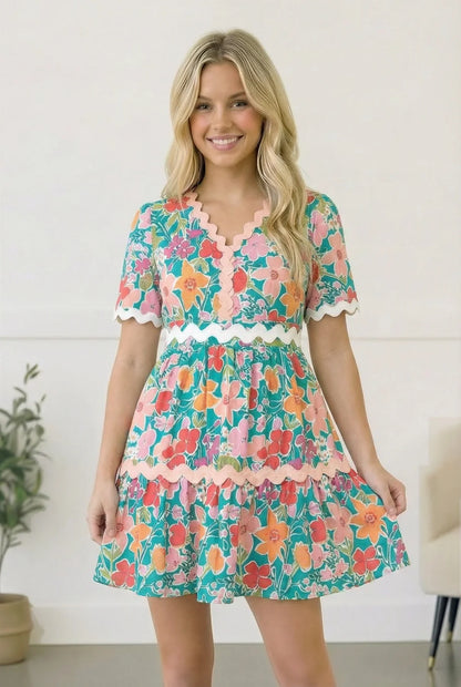 Palm Springs Petals Dress (S-L)