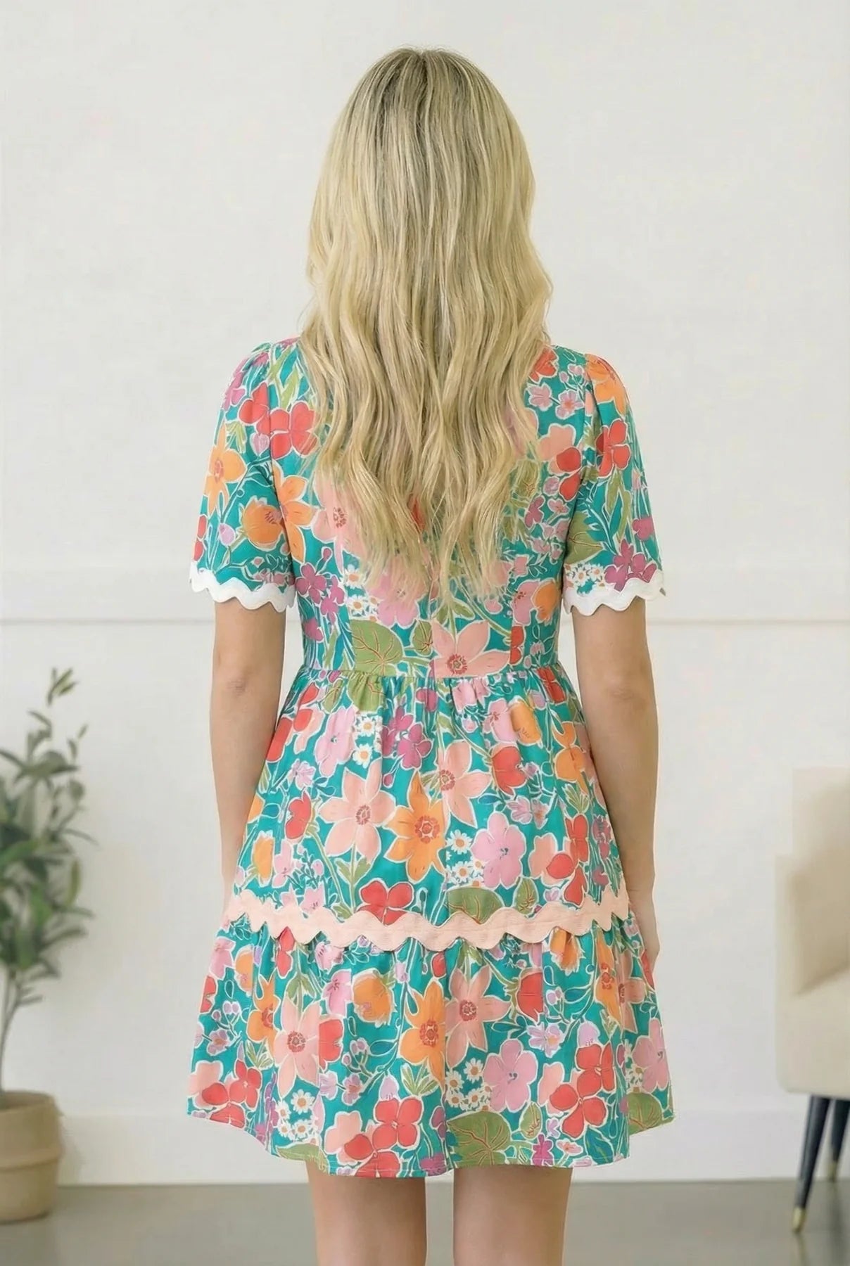 Palm Springs Petals Dress (S-L)