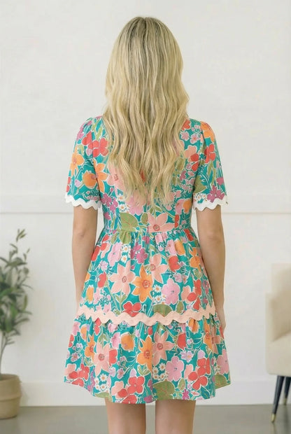 Palm Springs Petals Dress (S-L)